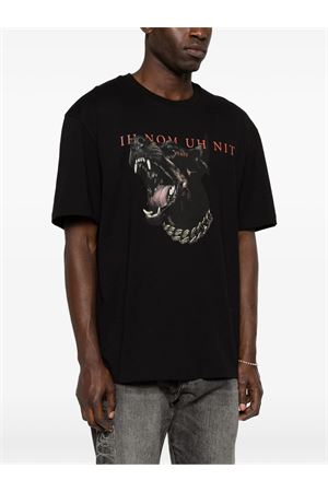 Black cotton Doberman T-shirt IH NOM UH NIT | NCS26215009